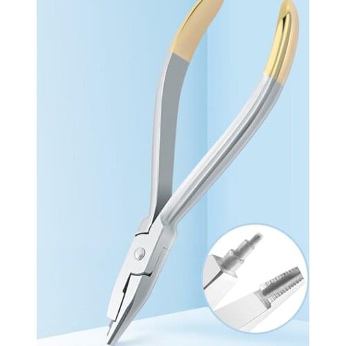 Dental Orthodontic Half-moon Trapezoidal Pliers Dental Tools Ortho Dental Young Loop Bending Plier Trapezoidal Tip Making