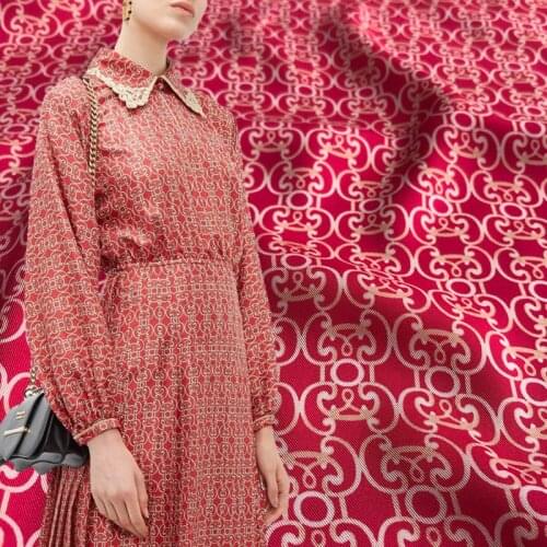 2019 new simple wishful digital printing clothing handmade DIY fabric twill polyester fashion printing fabric spring and summer