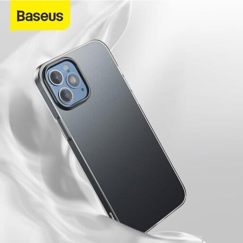 Baseus Comfort Phone Case for iPhone 12 Pro Max Transparent PC Case Luxury for iPhone 12 Max Cell Phone Back Cover Soft Case
