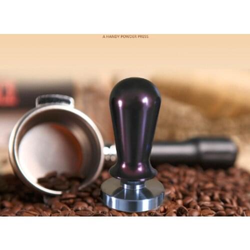 304# stainless steel 58mm flat Calibrated Pressure Tamper Coffee And Espresso Elastic Powder Compactor Coffee Powder Hammer