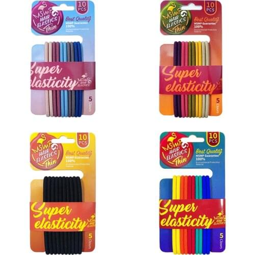 10PCS/Set Basis Colorful Hair Bands For Women Rubber Bands Gum For Ponytail Holder Vintage Fashion Hair Accessory Headwear