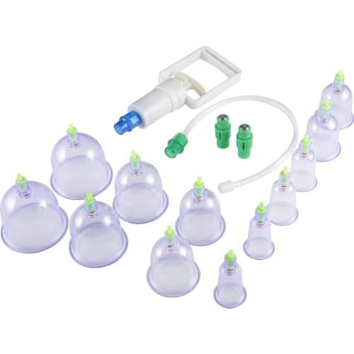 12 Cupping Therapy Cups Effective Healthy Chinese Medical Vacuum Cupping Suction Therapy Device Body Massager Set
