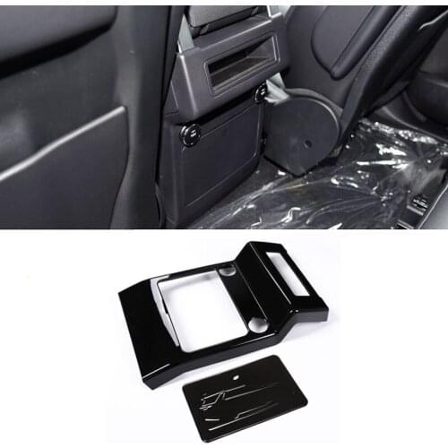 2pcs ABS Gloss Black Rear Row Air Conditioning Panel Cover Trim For Land Rover Discovery 5 LR5 L462 2017-2018 Car Accessories