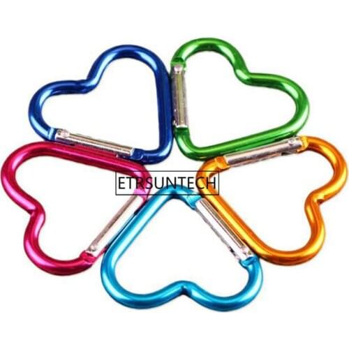 200pcs Heart Carabiner Mini KeyChain Hook Clip Kettle Bottle Cup Buckle Wedding Party Favor And Gift For Guest