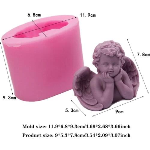3d Angel Candle Mold Cake Decoration Tools Chocolate Mold Diy Biscuit Baking Mold Kitchen Baking Tools