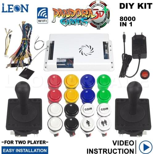 Arcade Machine Diy Kit Pandora Box 3d 8000 In 1 Happ Arcade Buttons Player American Joystick Wireless Pandora Box 3d Wifi