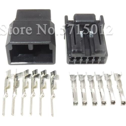 6 Hole 175507-2 Female Male Automotive Connector Wiring Harness Sockets
