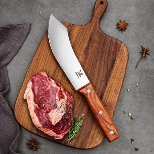 BIGSUNNY 6.5inch Chinese Meat Knife Peeling Knife with Rosewood Handle