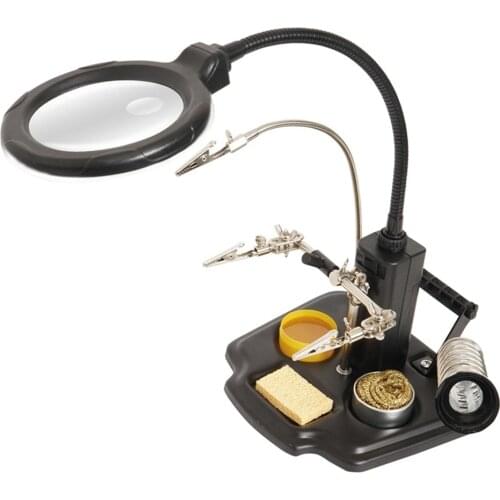 SN-396 Welding Magnifier Seat Clamping Type Iron Frame Work Bench Electronic Circuit Board Clip