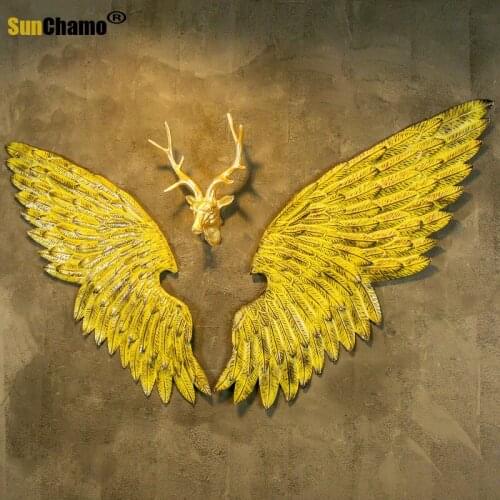 Industrial Wing Wall Decoration Bar Decoration Bedroom Restaurant Retro Wall Decoration Industry Wind Retro Iron Wings Ornaments