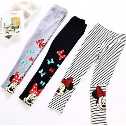 Baby Girls Minnie Leggings for Kids Cartoon Pants Girls Minnie Trousers Pantyhose Pants Spring Fashion Leggings
