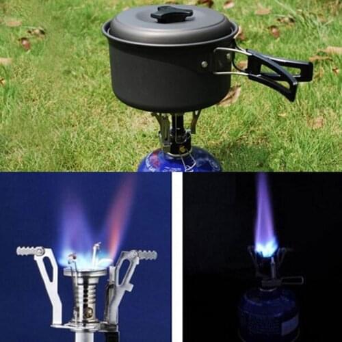 Mini Camping Stove Folding Outdoor Portable Pocket Furnace Cooking Picnic Cooker Burners with Electronic Ignition