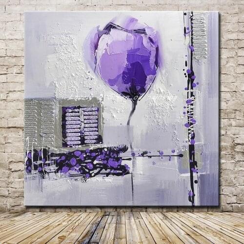Hand Painted Modern Abstract Flower Oil Painting On Canvas Wall Art Pictures For Living Room Home Decoration Pop Art Gift