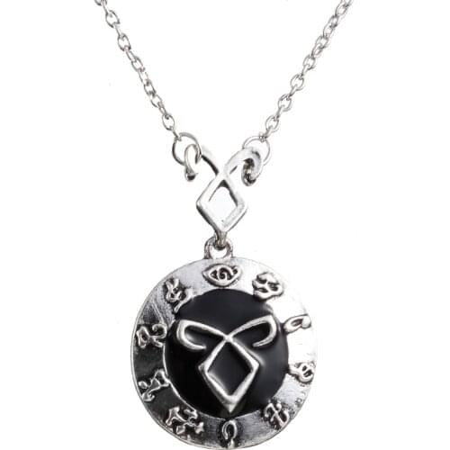 Fashion Angelic Power Rune Necklace Inspired The Mortal Instruments City of Bones Shadow hunters Pendant Necklace For Men Women