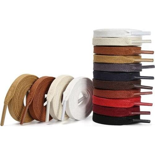 1 pair of waxy flat shoelaces leather waterproof casual shoes leather shoes sneakers shoelaces neutral boots shoelaces