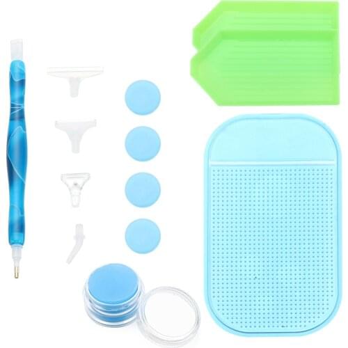 Point Drill Pen Sets Drilling Clay Mud Diamond Painting Tray Anti-Slip Magic Sticky Mats Drill Picker DIY Cross Stitch Nail Art