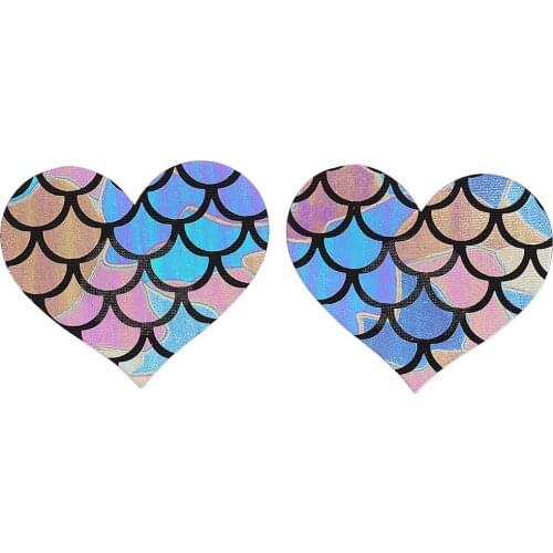 Ladies Mermaid Breast Stickers Disposable Nipple Covers X Cross Shape