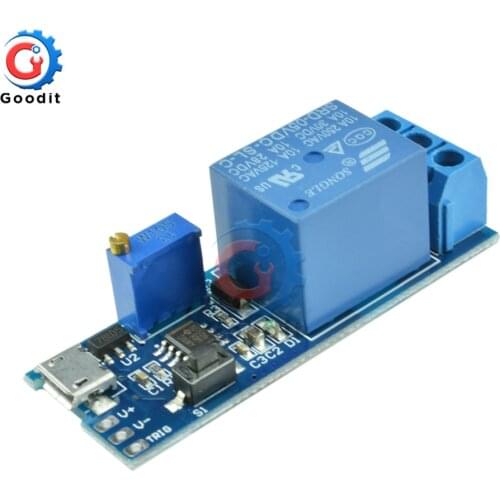 5V-30V Micro USB Delay Relay Module Power Adjustable Delay Relay Timer Control Module Trigger Delay Switch