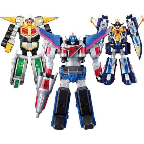 Giant God Fight Attack Team Giant Saver Transformation Robot Action Figure Collections Dinosaur Rangers 3in1 Assembled Robot