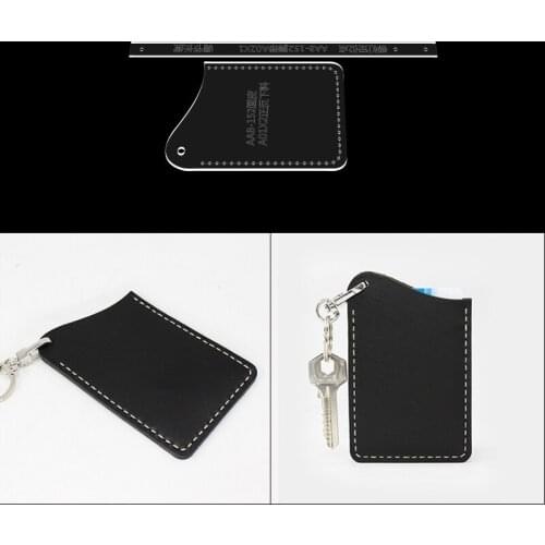 DIY Acrylic Template Tool Leather Name Card Holder Kraft Paper Pattern Drawing Mold Handmade Card Set Sewing Stencil Supplies