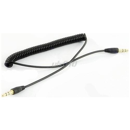 3.5mm Male to Male M/M Plug Jack Stereo Audio Coiled Spiral Extension Cable 4Ft S09 Wholesale&DropShip