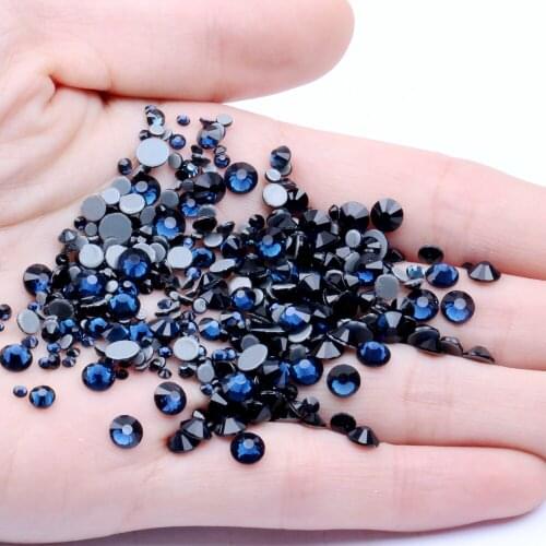 Montana Crystal Hotfix Rhinestones For Nails ss6-ss30 And Mixed Glue Backing Iron On Glass Diamonds DIY Garments Backpack Design