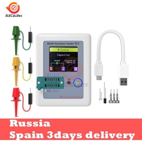 1.8" LCR-TC1 Colorful Display LCD Backlight Transistor Tester with 160*128 TFT Graphic Diode Capacitor Resistor Detector