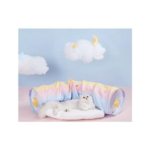 Rainbow Cat Tunnel, Cat Bed, Cat Passage, Removable and Washable Cat Litter, Universal Cat Toys For All Seasons
