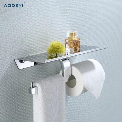 High Quality Brass Double Toilet Paper Holder Box Roll Holder Tissue Box Wall Mounted Holder Shelf Bathroom Accessories
