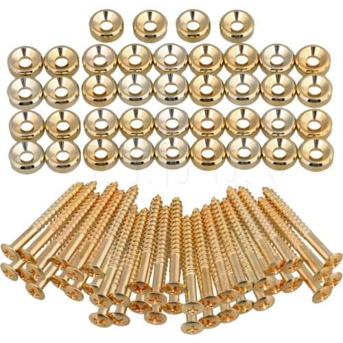 Yibuy Gold Neck Joint Bushings And Bolts for Electric Guitar