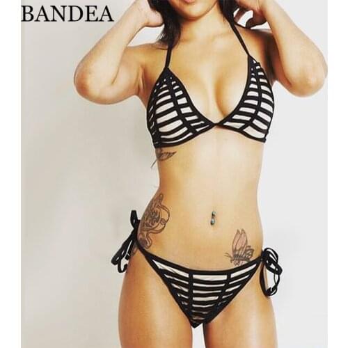 BANDEA 2019 New halter women swimwear bikini set swimsuit Ties at the neck and back Maillot De Bain Bikini