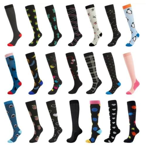 1Pairs Comfortable Pressure Sport Polyester Plain Performance Medical Design Nurse New Men Compression Socks