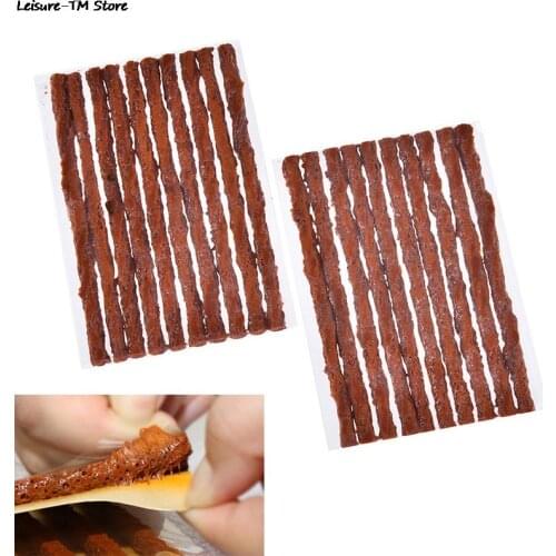 20pcs Tubeless Tire Repair Strips Stiring Glue For Tyre Puncture Emergency Car Motorcycle Bike Tyre Repairing Rubber Strips
