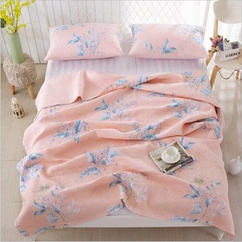 New 100% Cotton Bedspread Leaves Bed Cover King Size 180x200cm / 200x230cm Blanket Pillowcases 3pcs