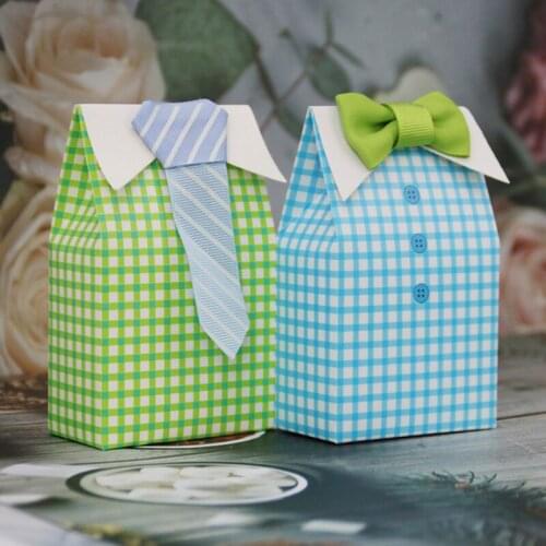 50pcs Bow Tie Laser Cut Candy Box Favor Gifts Box Packaging Boxes Baby Shower Guest Wedding Christmas Birthday Party Decoration