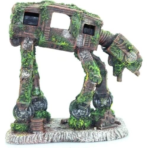 Autobot Robot Dog Shape Aquarium Landscape Decorations Simulation Fish Tank Pet
