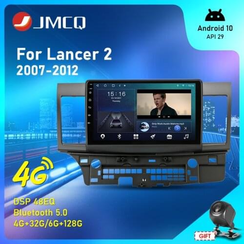JMCQ 6G+128G Android 10 2 Din Car Radio For Mitsubishi Lancer 10 CY 2007 - 2017 WiFi RDS DSP Multimedia Video Player GPS Stereo