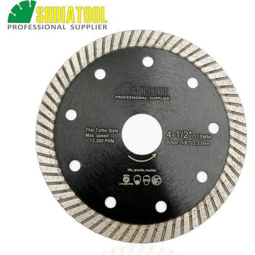 SHDIATOOL 10pcs 4.5inch/115MM Diamond hot pressed superthin sawblade diamond turbo blade ceramic/tile cutting disc diamond wheel