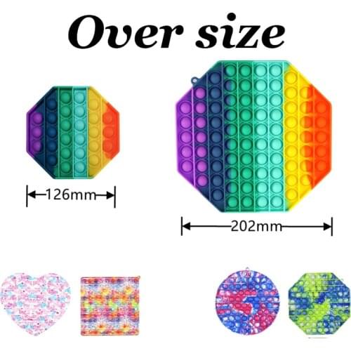 Big Size Push Pop Bubble Fidget Toys Autism Needs Squishy Stress Reliever Toy Adult Kid Funny Anti-stress Pop Fidget Reliver Toy