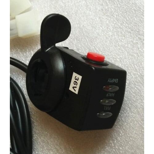 36V DC motor speed controller,Electric Bicycle thumb throttle, finger throttle with battery indicator and light switch