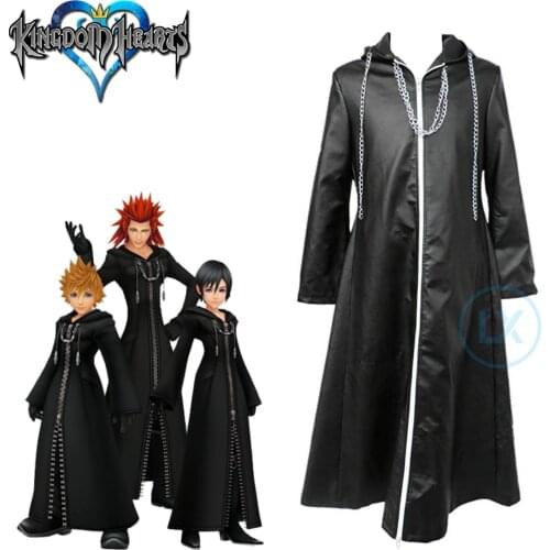 Anime Game Kingdom Hearts III Cosplay Costume Organization XIII Office Trench Coat Custom Made For Halloween Carnival Costumes