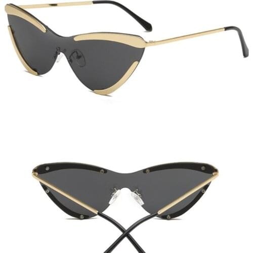 Fashion metal sunglasses womens sunglasses mens sun glasses cats eye metallic fashion must-have sunglasses UV400 glasses