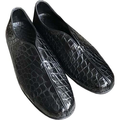 Hongsen new arrival crocodile leather Men crocodile shoes shoes crocodile belly male Casual shoes men shoes