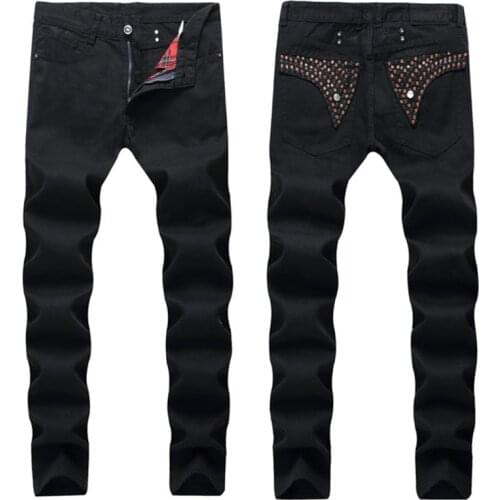 2020 international big brand hot pearl jeans mens European American fashion young mens jeans trendy straight fit mens pants
