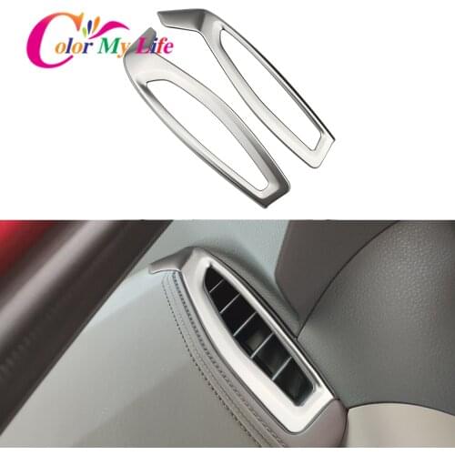 Color My Life Stainless Steel Interior Car Air Conditioning Vent Outlet Cover Trim Sticker for Toyota C-HR CHR LHD 2016-2020