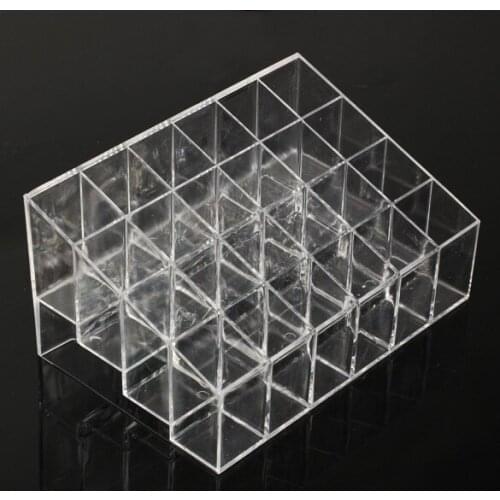 New Clear Trapezoid Lipstick Makeup Display Holder Case Cosmetic Organizer -27
