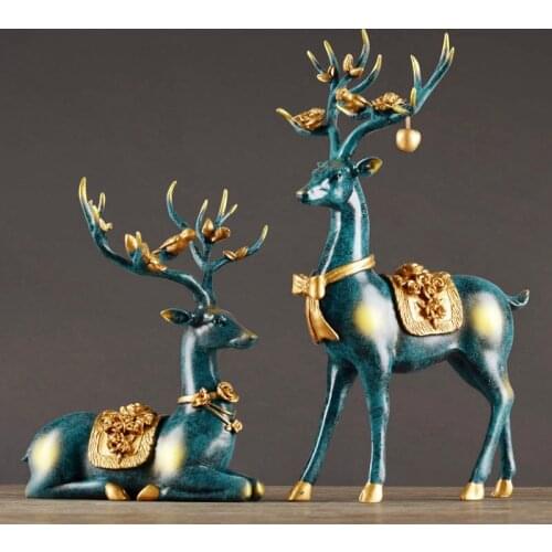Couple deer gift home decoration living room decoration wine cabinet decoration creative modern crafts home furnishings