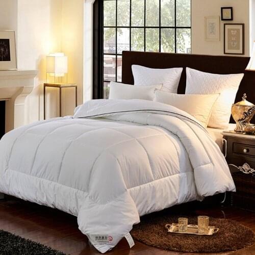 Full size microfiber filling white hotel duvet bed quilts