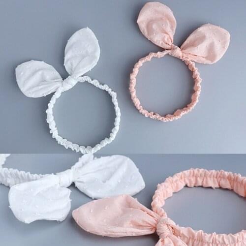 2017 Baby Bebe Girls Turban Headband Infant Bowknot Headwear Kids Cartoon Rabbit Ears Bow Elastic Hair Band Hair Accessories