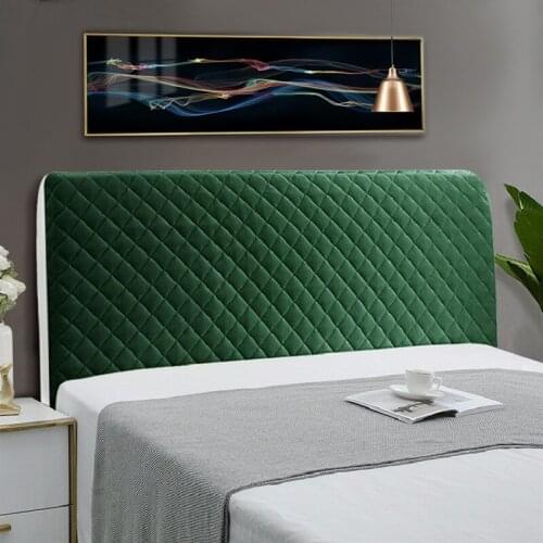 Nordic Simple Bedside Dust Cover Elastic Thickened Cotton-Padded Bed head Cover Solid Color Universal Backrest Soft Cover